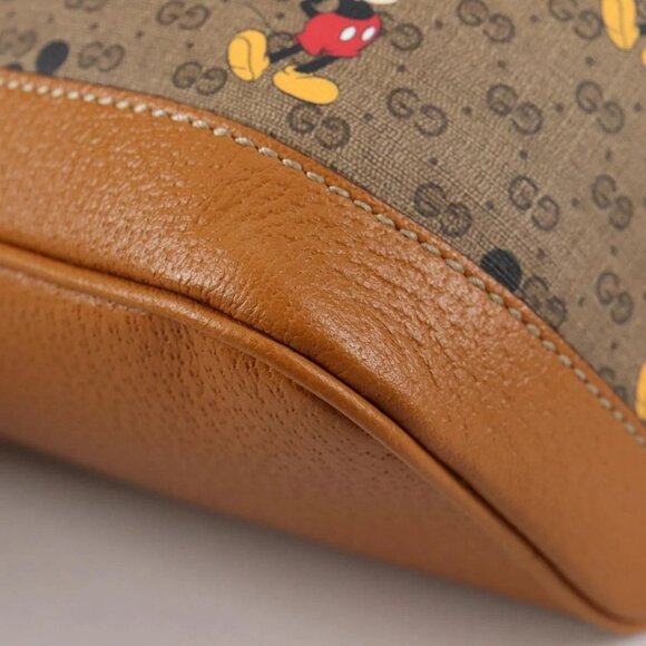 GUCCI GUCCIxDisney GG Supreme Backpack PVC Beige Gold 552884 Auth 140648M - Picture 4 of 16